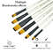 6pcs Art Paint Brush Set, White Handle Flat Brush, Easy Control, Perfect for Watercolor, Oil and Acrylic Painting