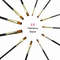 12Pcs Acrylic Paint Brushes Set, Flat Paint Brushes, Nylon Professional Brushes for Watercolor and Acrylic Painting