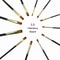 12Pcs Acrylic Paint Brushes Set, Flat Paint Brushes, Nylon Professional Brushes for Watercolor and Acrylic Painting
