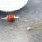 Natural Rose Quartz Labradorite Pendulum for Dowsing Divination, Crystal Cone Pendant with Round Beads Stone Chain