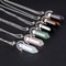 1PCS Natural Quartz Obsidian Crystal Hexagonal Chakra Healing Pendulum Stainless Steel Pendant Neck 3