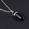 1PCS Natural Quartz Obsidian Crystal Hexagonal Chakra Healing Pendulum Stainless Steel Pendant Neck 8