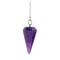 Natural Amethyst Crystal Pendulum for Divination Reiki Healing, Faceted Point Gem Stone for Dowsing, Pendulums