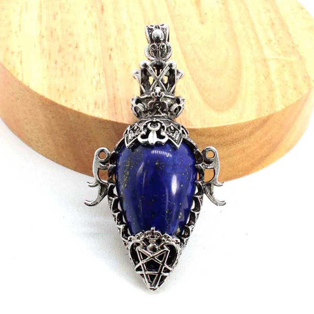 Water Drop Crystal Pendulum for Dowsing, Natural Amethyst, Rose Quartz, Onyx Antique Pendulums for Spiritual Divination