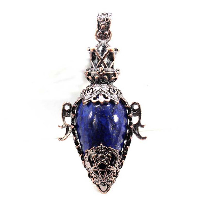 Water Drop Crystal Pendulum for Dowsing, Natural Amethyst, Rose Quartz, Onyx Antique Pendulums for Spiritual Divination