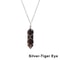 1Pc Fashion Hexagonal Cylindrical Crystal Necklace, Wire Wrap Amethyst Pendant, Natural Stone Valentine Day Gift