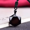 Obsidian Pendant & Pendulum, Hexagram Energy Stone Necklace for Men, Women, Protective Sweater Chain Accessory