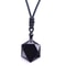 Obsidian Pendant & Pendulum, Hexagram Energy Stone Necklace for Men, Women, Protective Sweater Chain Accessory