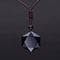 Obsidian Pendant & Pendulum, Hexagram Energy Stone Necklace for Men, Women, Protective Sweater Chain Accessory