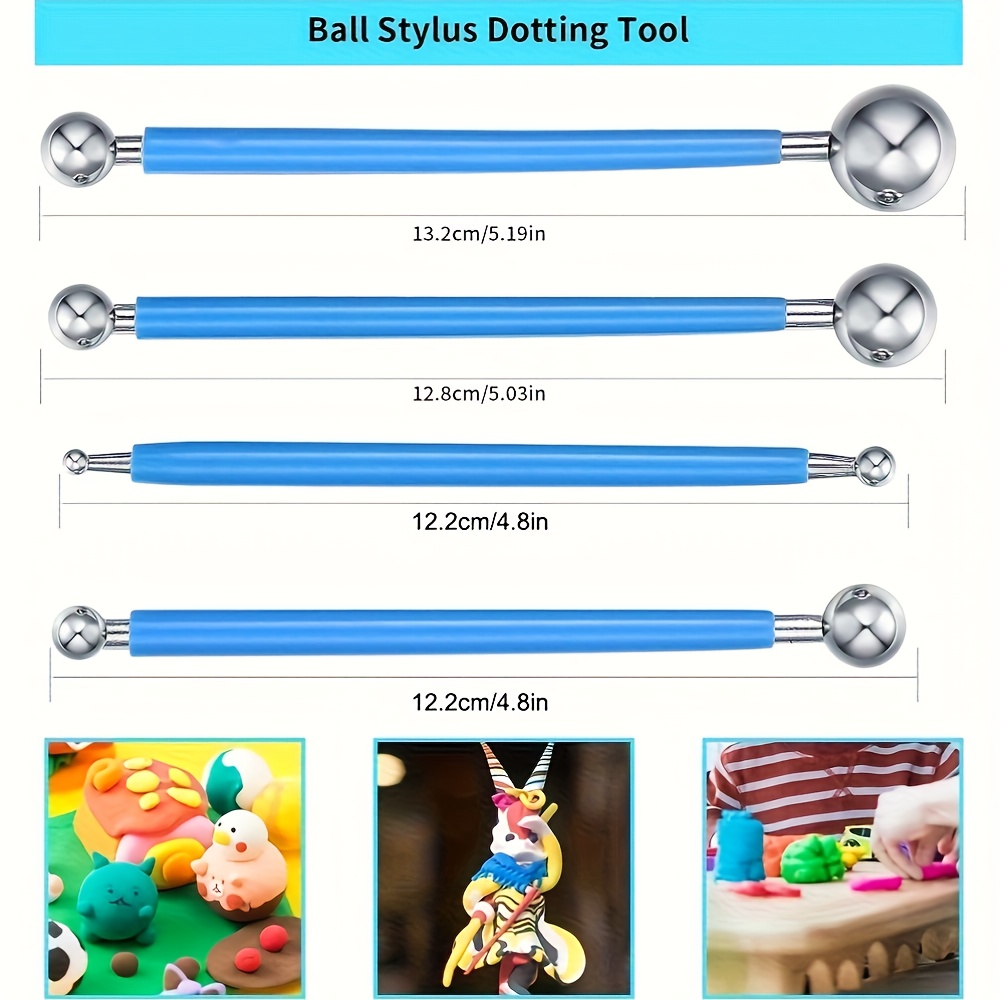 25pcs Clay Sculpting Tool Set with Spherical Engraving Stylus, Ultimate Modelling Clay Tool Kit for Pottery Ceramic