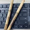 Handmade Natural Bamboo Wood Fountain Pen 0.5mm Fine Tip Beautiful Golden Stripes Perfect Business Office Gift
