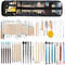 Ultimate Polymer Clay Tools Kit, Sculpture, Carving & Dot Painting Set with Silicone Drill Pen