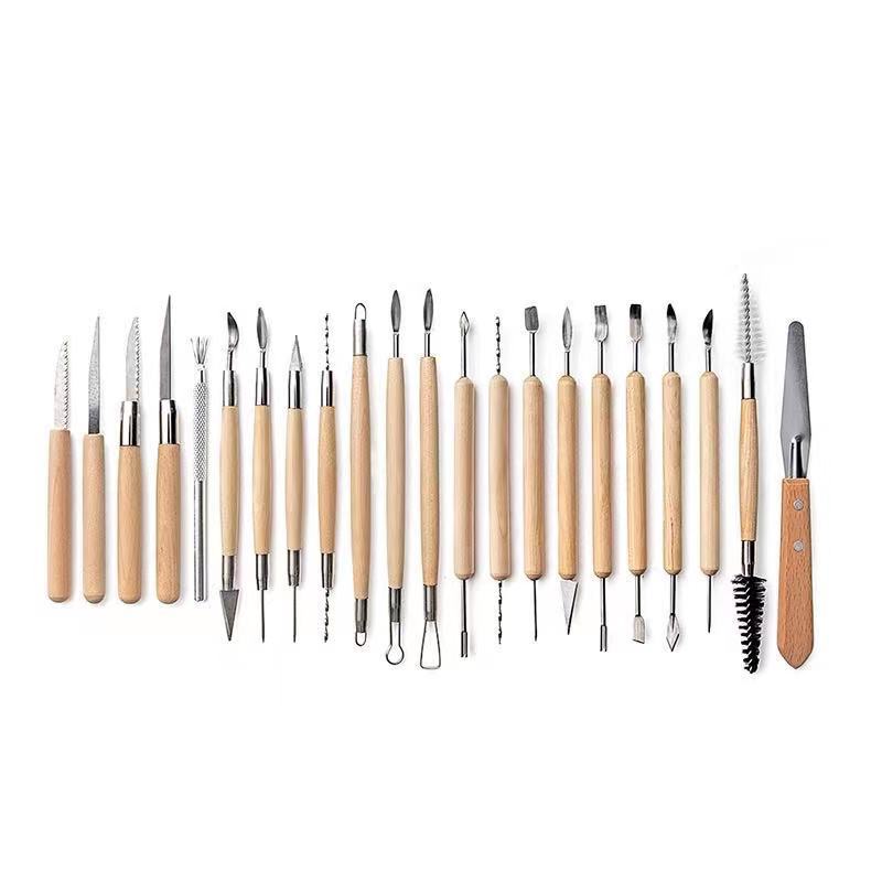 Ultimate Polymer Clay Tools Kit, Sculpture, Carving & Dot Painting Set with Silicone Drill Pen