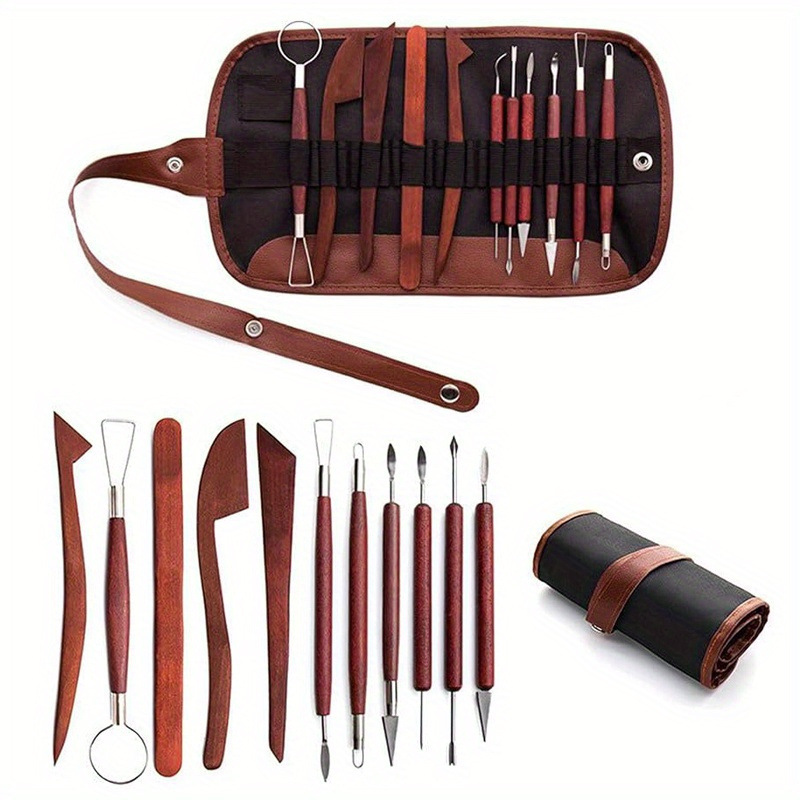 Ultimate Polymer Clay Tools Kit, Sculpture, Carving & Dot Painting Set with Silicone Drill Pen
