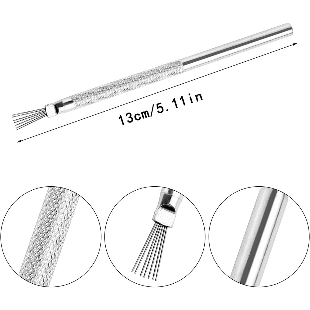 1/2/6pcs 7 Pins Needles Texture Ceramics Tools Set, Polymer Clay Sculpting, DIY Pottery Brush for Detailed Molding