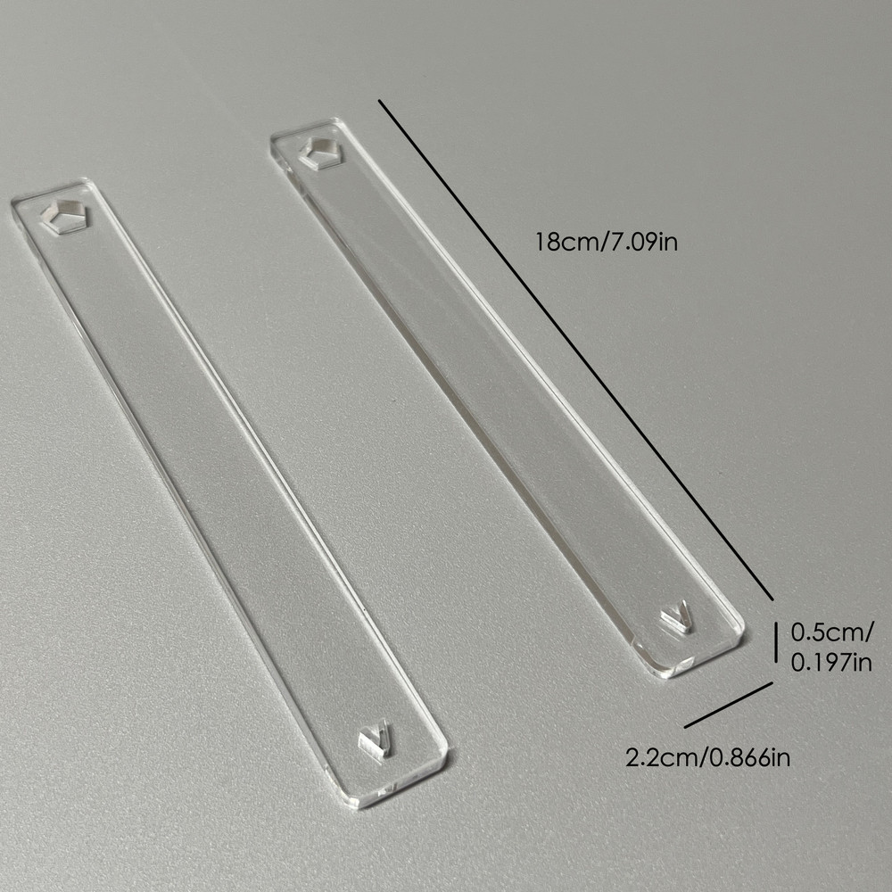 Professional Acrylic Thickness Gauge, Essential Pottery Clay Tool for Precise Slab Rolling & Crafting