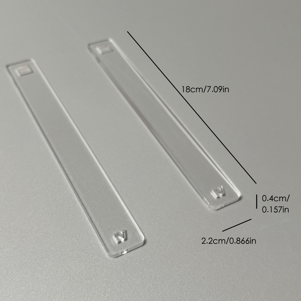 Professional Acrylic Thickness Gauge, Essential Pottery Clay Tool for Precise Slab Rolling & Crafting