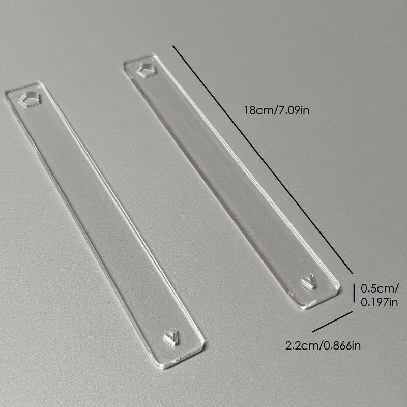 Professional Acrylic Thickness Gauge, Essential Pottery Clay Tool for Precise Slab Rolling & Crafting