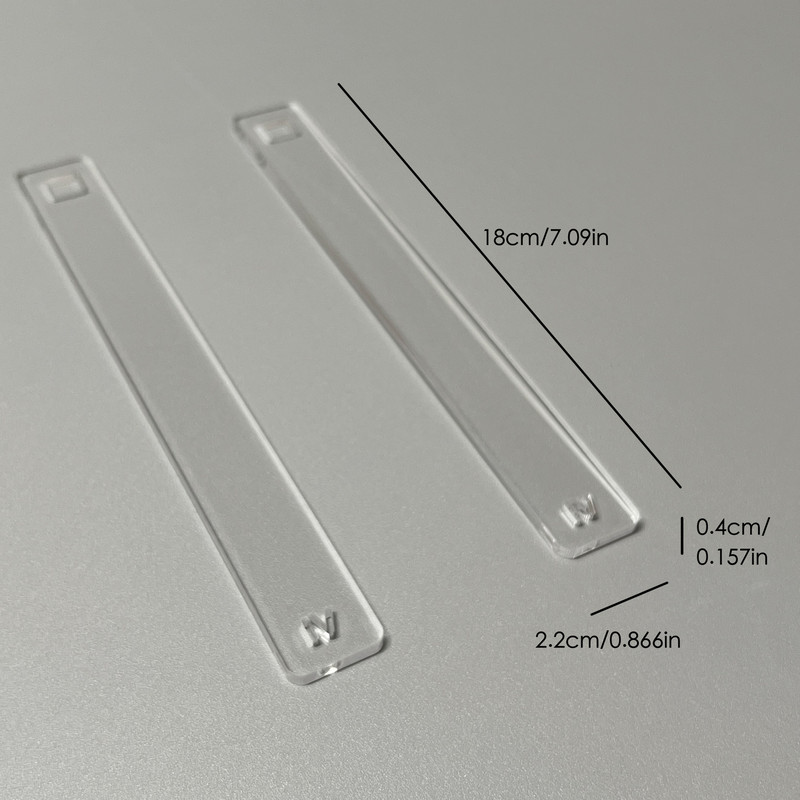 Professional Acrylic Thickness Gauge, Essential Pottery Clay Tool for Precise Slab Rolling & Crafting