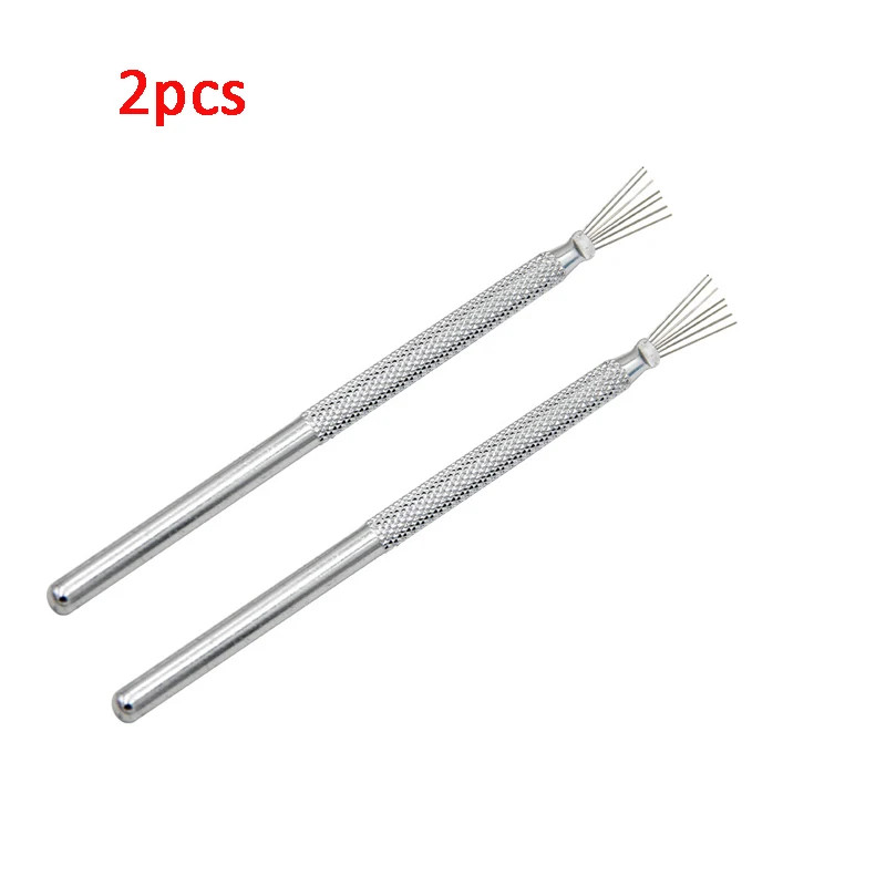 7 Pin Feather Wire Texture Tool for Polymer Clay Sculpting, Ceramics, Pottery & Cake Decorating, Alloy Modeling Brush
