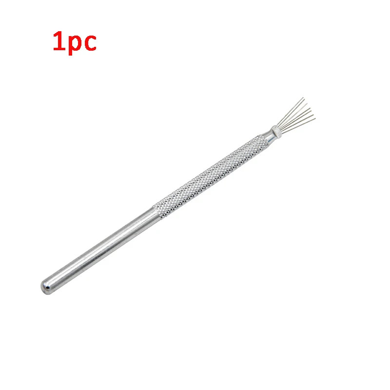 7 Pin Feather Wire Texture Tool for Polymer Clay Sculpting, Ceramics, Pottery & Cake Decorating, Alloy Modeling Brush