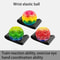 High Elasticity New Colorful Bouncy Balls, Rubber Hand Ball Rubber Hole Ball Decompression Toy with Wristband, Fun Gift