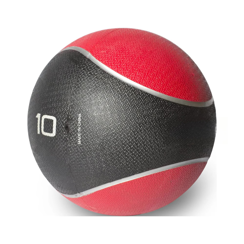 10lb Red Rubber Medicine Ball Textured Grip Strength Training CrossFit Gym Workouts Durable And Hig 1
