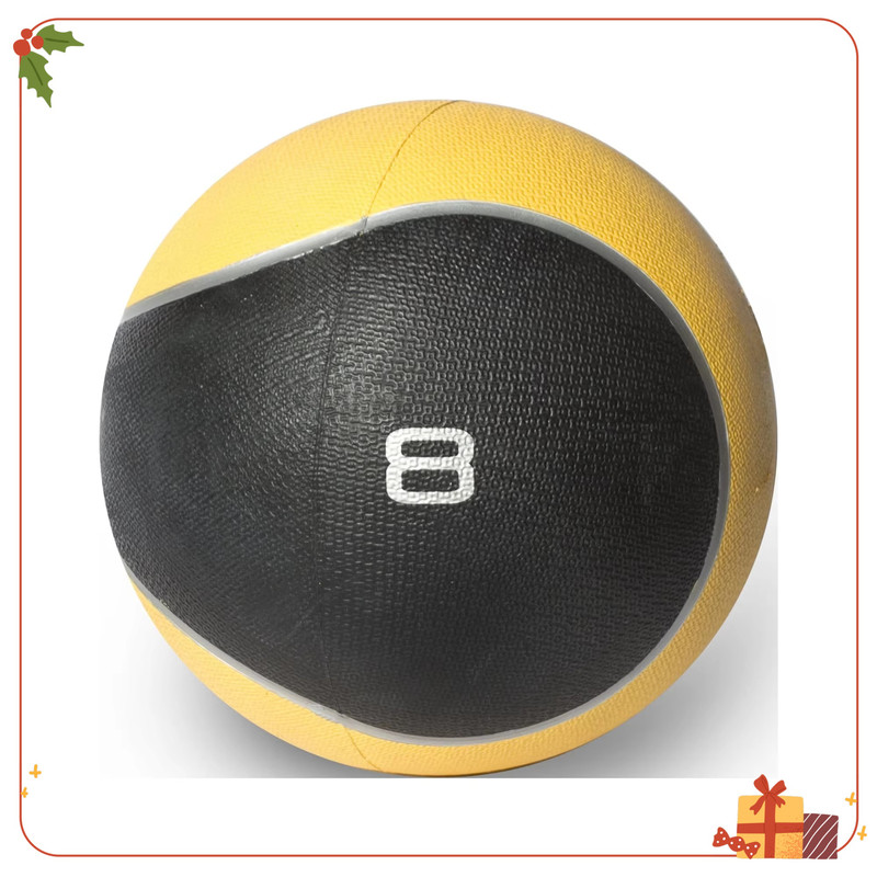 8lb Barbell Rubber Medicine Ball Weighted for Strength Training, Core Workouts & Fitness, Durable Rubber Construction