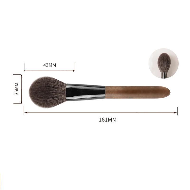 Professional Goat Hair Contour Brush, Angled Face Sculpting Makeup Tool, Hypoallergenic Blending Brush