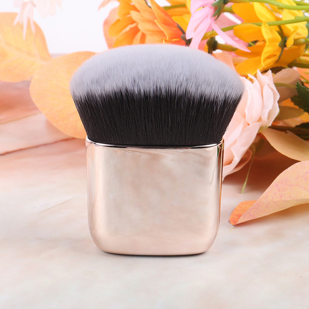 Big Angled Foundation Makeup Brushes Portable Cosmetic Tools, Liquid Bronzer Make up Brushes, Wavy Powder Face Essential