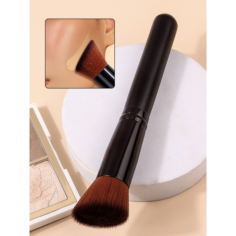 Angled Foundation Blush Brush Multipurpose Tool for Liquid Cream and Powder, Beginner Friendly Travel Essential Makeup