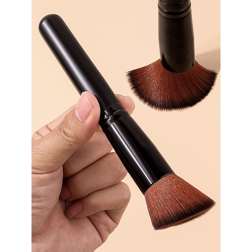 Angled Foundation Blush Brush Multipurpose Tool for Liquid Cream and Powder, Beginner Friendly Travel Essential Makeup
