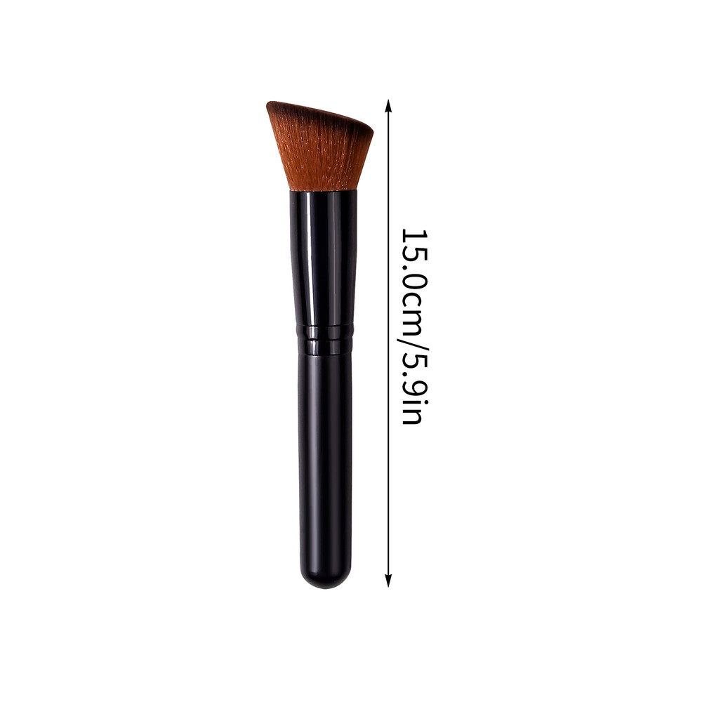 Angled Foundation Blush Brush Multipurpose Tool for Liquid Cream and Powder, Beginner Friendly Travel Essential Makeup