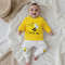 Adorable Bee Embroidery 2-Piece Outfit Set, Autumn Clothes for Toddler Baby Boys