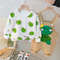 Baby Boys 1st Birthday Sets, Korean Style 2PC Outfit with Cute Bear Graphic T-shirt and Denim Overalls, Boutique Kids