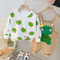 Baby Boys 1st Birthday Sets, Korean Style 2PC Outfit with Cute Bear Graphic T-shirt and Denim Overalls, Boutique Kids