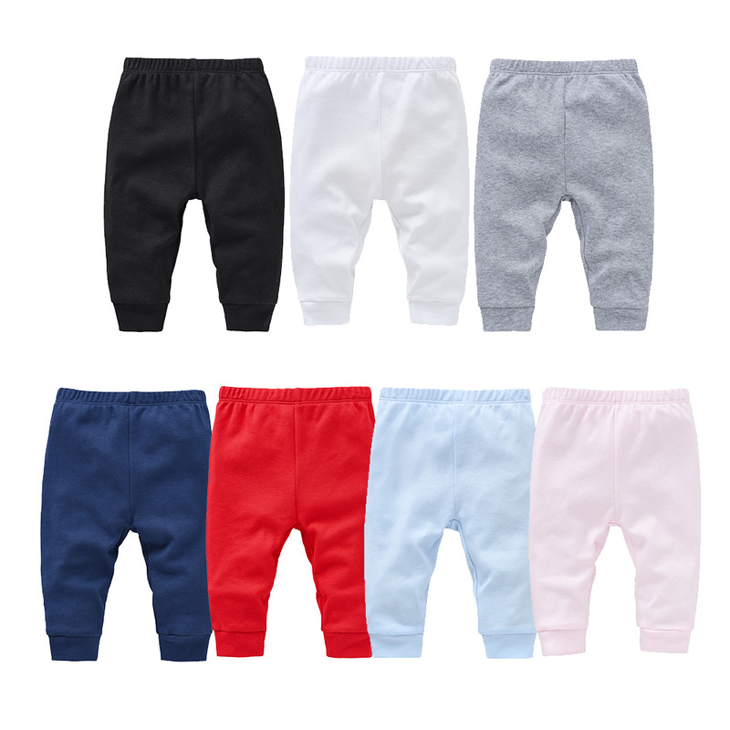Cotton Baby Pants Blank Color Muslin Trousers For Newborns  Kids Soft Plain Clothing 0