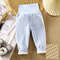 Toddler High Waist Fleece Thermal Pants Baby Solid Color Pajama Pants For Autumn Winter Clothing 3
