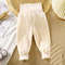 Toddler High Waist Fleece Thermal Pants Baby Solid Color Pajama Pants For Autumn Winter Clothing 4