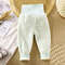 Toddler High Waist Fleece Thermal Pants Baby Solid Color Pajama Pants For Autumn Winter Clothing 5