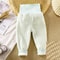 Toddler High Waist Fleece Thermal Pants Baby Solid Color Pajama Pants For Autumn Winter Clothing 5