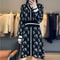 Elegant Autumn And Winter V-Neck Cashmere Dress for Women, Pure Wool Long Knitted Sweater Skirt with Waist Definition