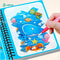 Reusable Magic Water Coloring Book for Kids DIY Sensory Drawing Toys with Water Pen, Mess Free Toddler Painting Activity