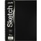 Heavyweight Sketch Book, 75 Sheets Black Poly Cover for Artists