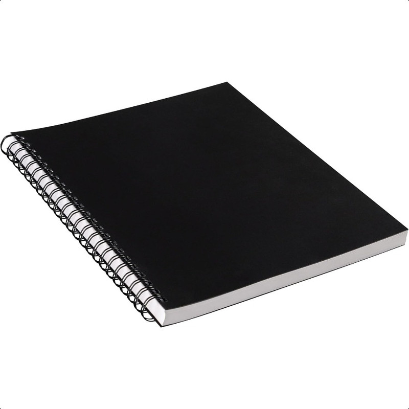 Heavyweight Sketch Book, 75 Sheets Black Poly Cover for Artists