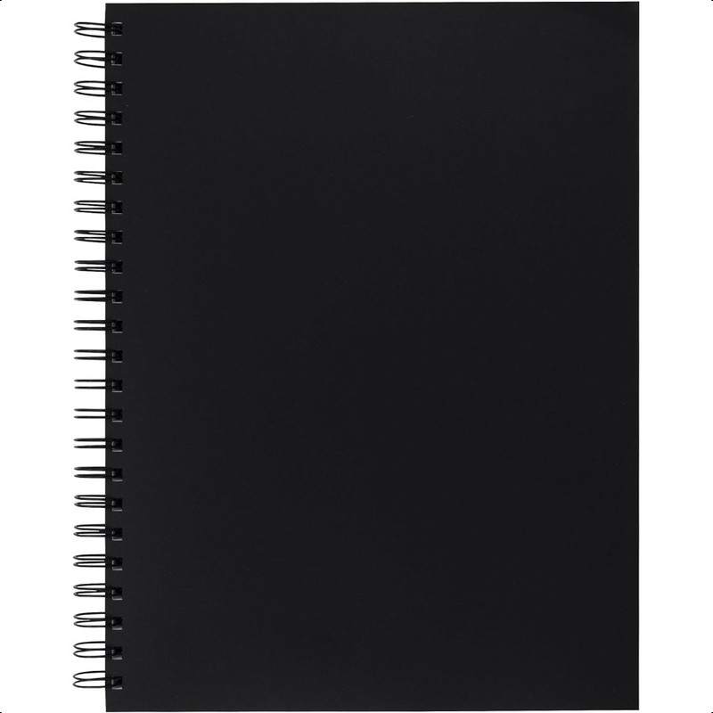 Heavyweight Sketch Book, 75 Sheets Black Poly Cover for Artists