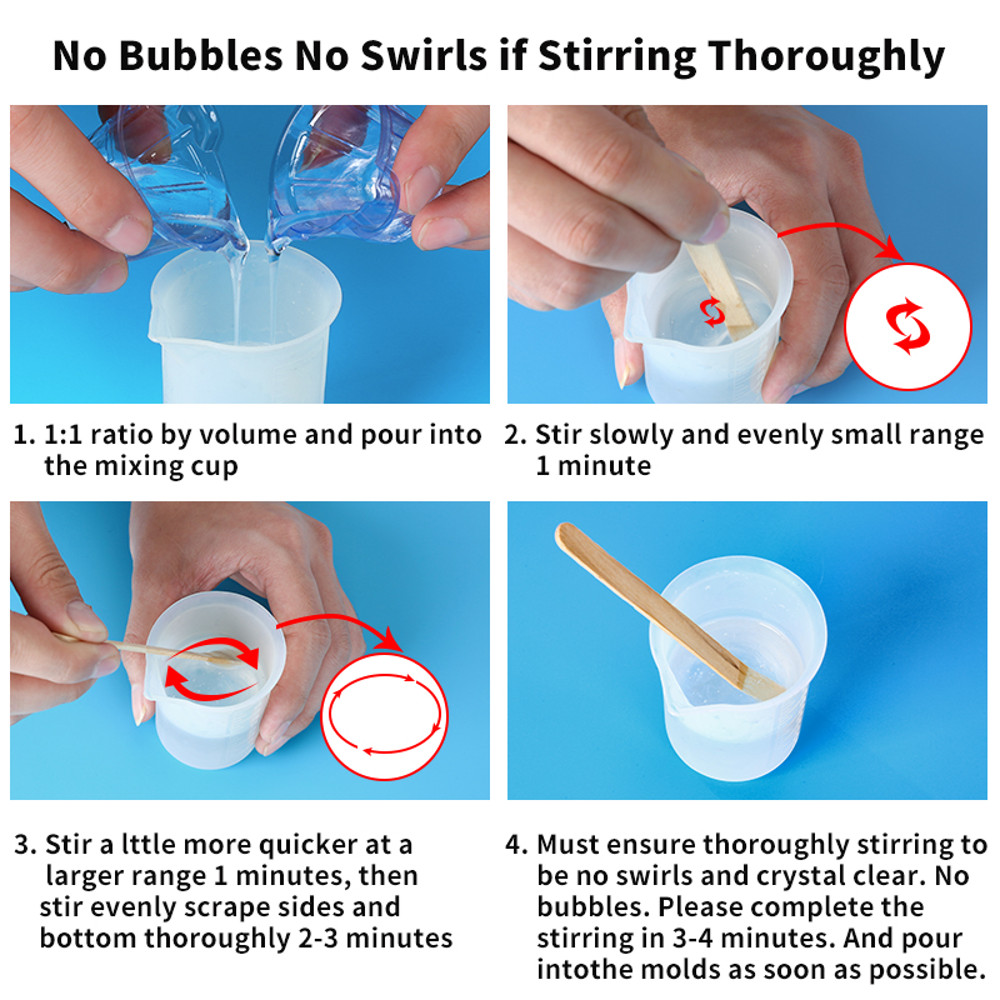 Crystal Clear Epoxy Resin Kit High Gloss Resin Supplies Bubble Free Casting Resin Coating Resin For 2