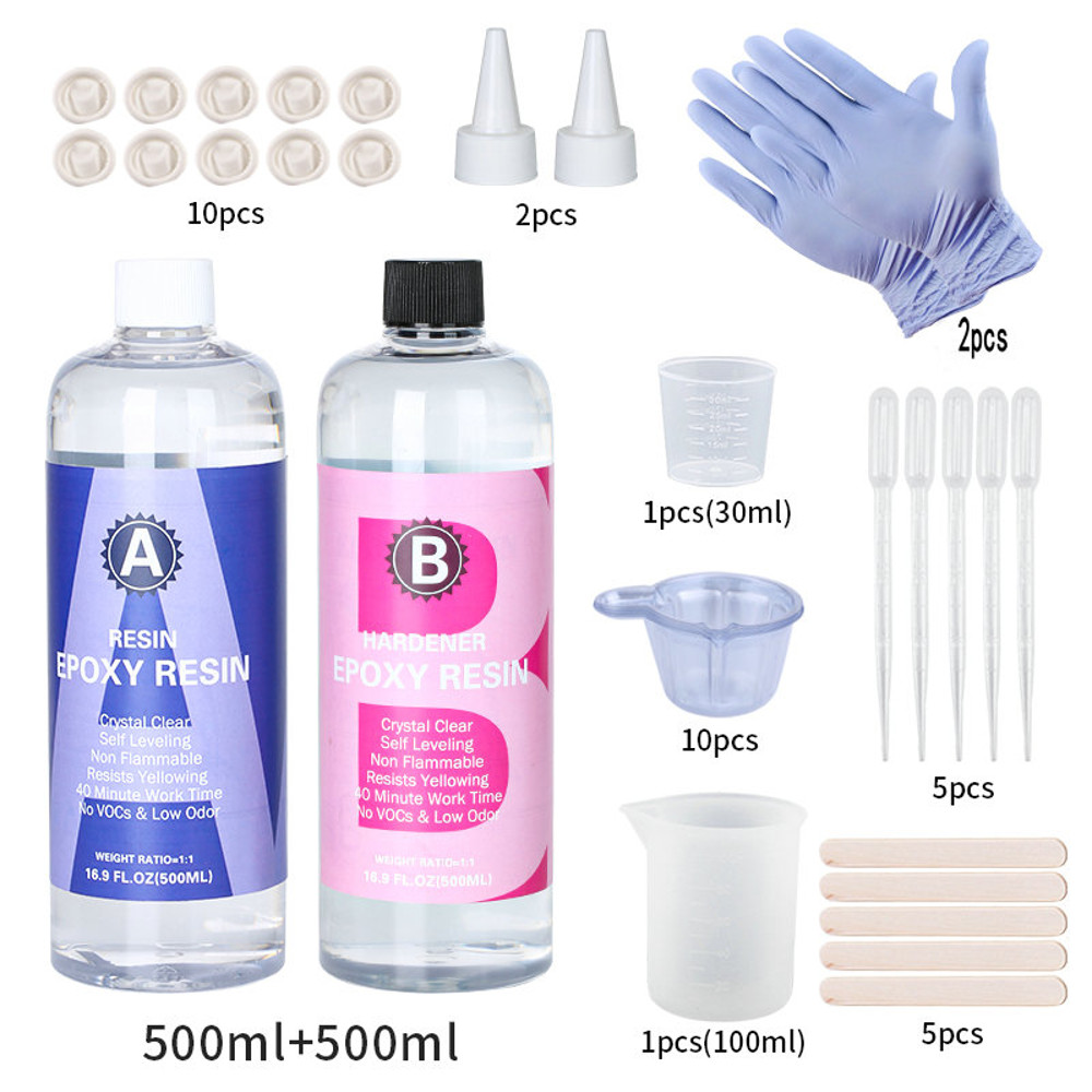 Crystal Clear Epoxy Resin Kit High Gloss Resin Supplies Bubble Free Casting Resin Coating Resin For 11