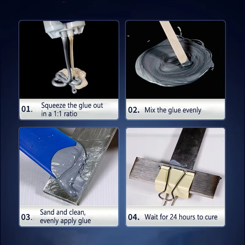 Epoxy Resin Adhesive, Metal Repair Agent for Steel Copper Aluminum, Stone Ceramic, Crack Welding AB Glue