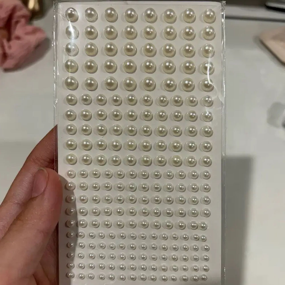 Face Pearls Stick On, Self Adhesive Pearl Stickers, Hair Rhinestones, Eyes Makeup Stickers